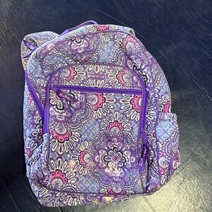 Large Vera Bradley laptop travel backpack